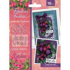 NGA-FF-STD-BFU Stemple akrylowe i wykrojniki Nature's Garden Fabulous Fuchsia Stamp 