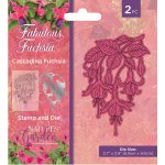 NGA-FF-STD-CAFU Stempel akrylowy i wykrojniki Nature's Garden Fabulous Fuchsia Stamp & Die - Cascading Fuchsia
