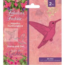 NGA-FF-STD-MHUM Stempel akrylowy i wykrojnik Nature's Garden Fabulous Fuchsia Stamp & Die