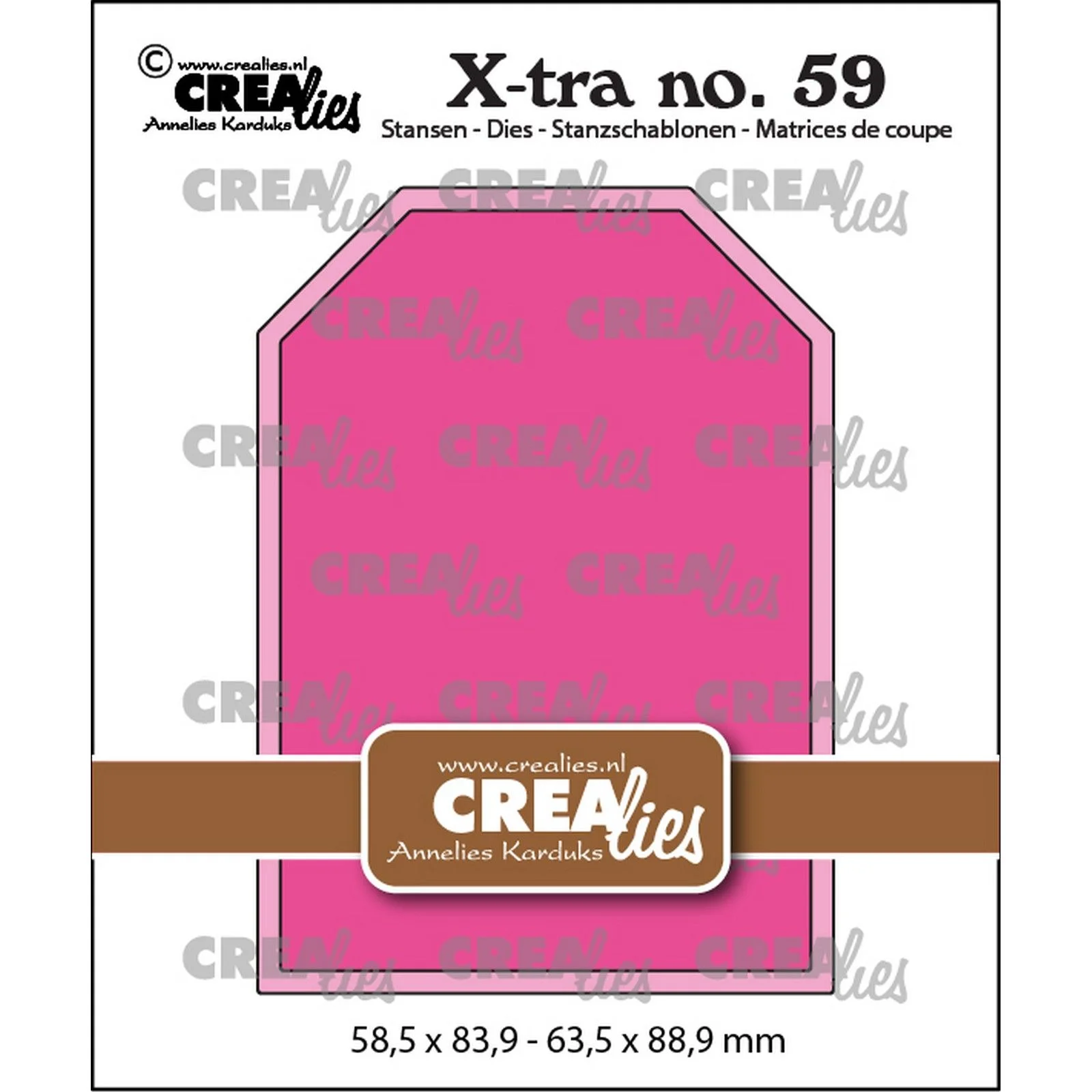 CLXTRA59 Wykrojnik Crealies • Xtra ATC Tag Smooth
