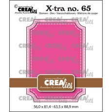 CLXTRA65  Wykrojnik Crealies • X-tra ATC Ticket with Stitch