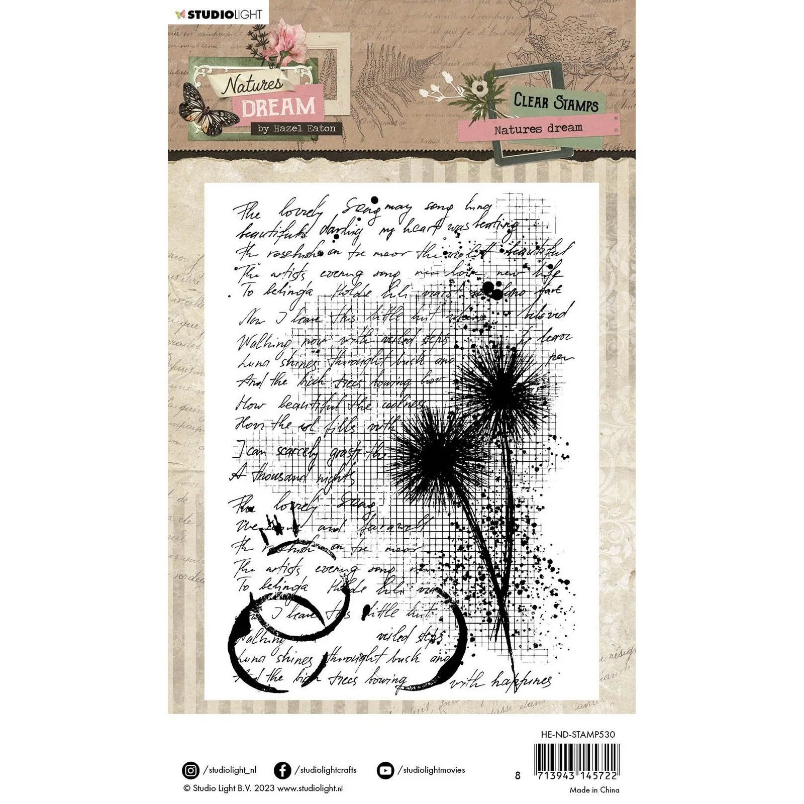 HE-ND-STAMP530 Stemple Studio Light • Natures Dream Clear Stamp - tło