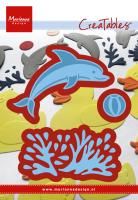 LR0332 Wykrojnik - Delfin z piłką