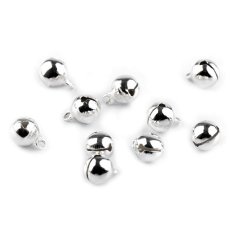 780105-1 Dzwoneczki - srebrne Ø8 mm -20sztuk