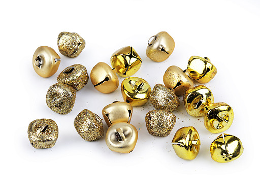 880791-2 Dzwoneczki - złoty mix Ø15 mm -20sztuk