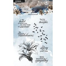 SL-ILM-STAMP560 Stemple  Studio Light • In Loving Memory Clear Stamp Sympathy Messages -  lilia i napisy