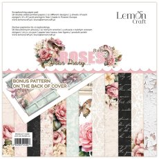 LEM-DD-ROSES-02  Dear Diary - ROSES mały -Bloczek papierów do scrapbookingu 20,3X20.3CM - Lemoncraft