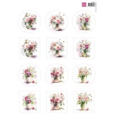 VK9607 Arkusz A4 -Marianne Design - Flower Circles - Kwiatowe kółeczka