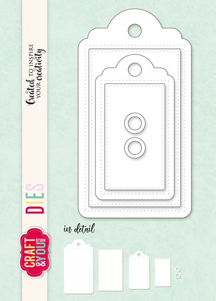 CW269 Wykrojnik /Die-Tag set/ Zestaw tagów - Craft&You Design
