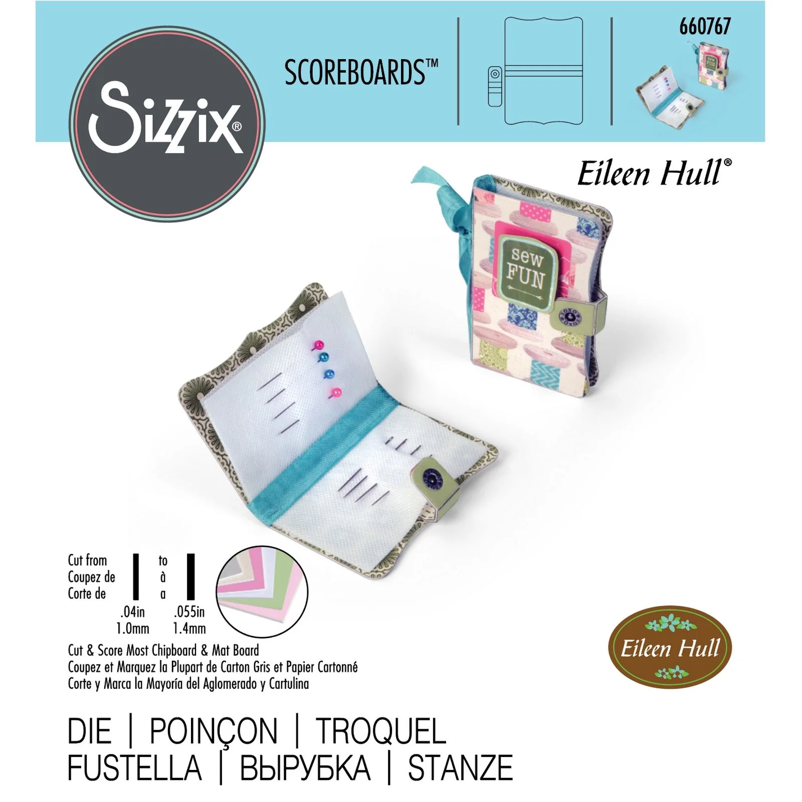 660767 Wykrojnik Sizzix * ScoreBoards Die Needle Book - książka-igielnik