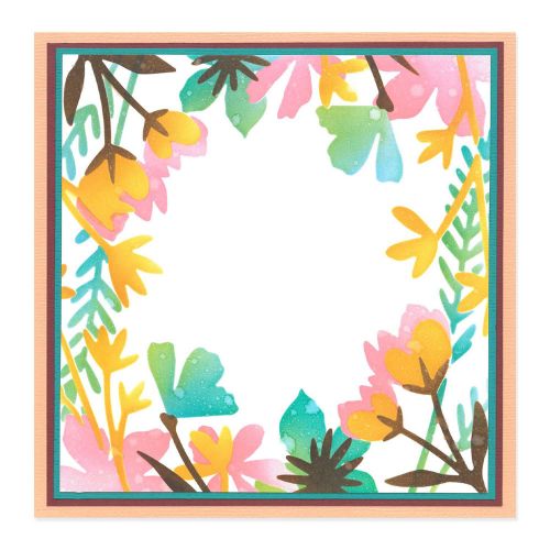 666520 - Sizzix • Layered Stencils Botanical Border 4pcs - roślinny border