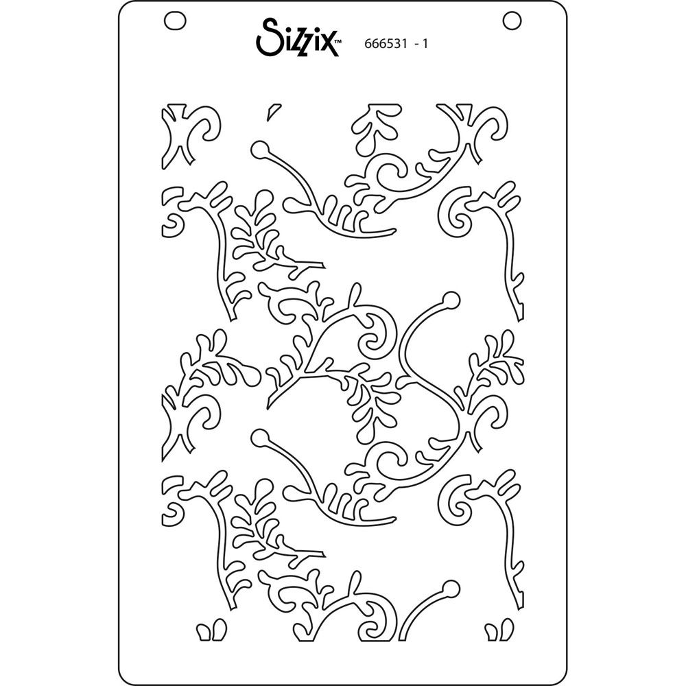 666531 - Sizzix • Layered Stencils A6 Lacey 4pcs - maski kwiaty