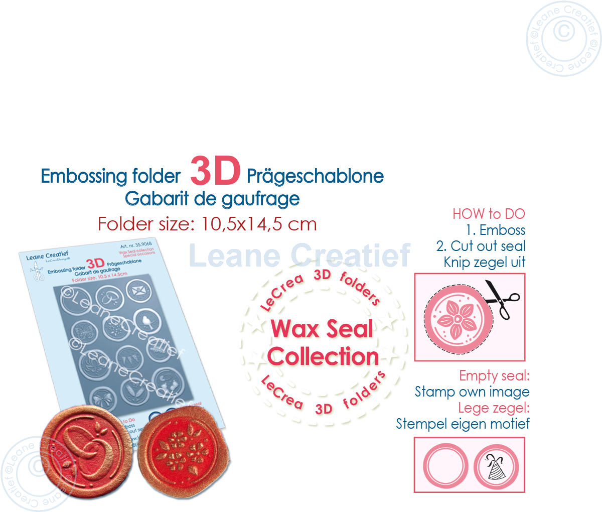 35.9068 Folder do embossingu 3D embosing folder Wax seals Special occasions - pieczęcie woskowe specjalne okazje