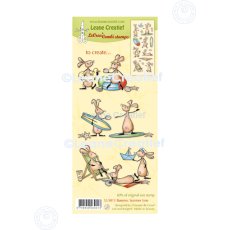 55.9013 Stemple akrylowe Leane Creatief -  króliczki, lato