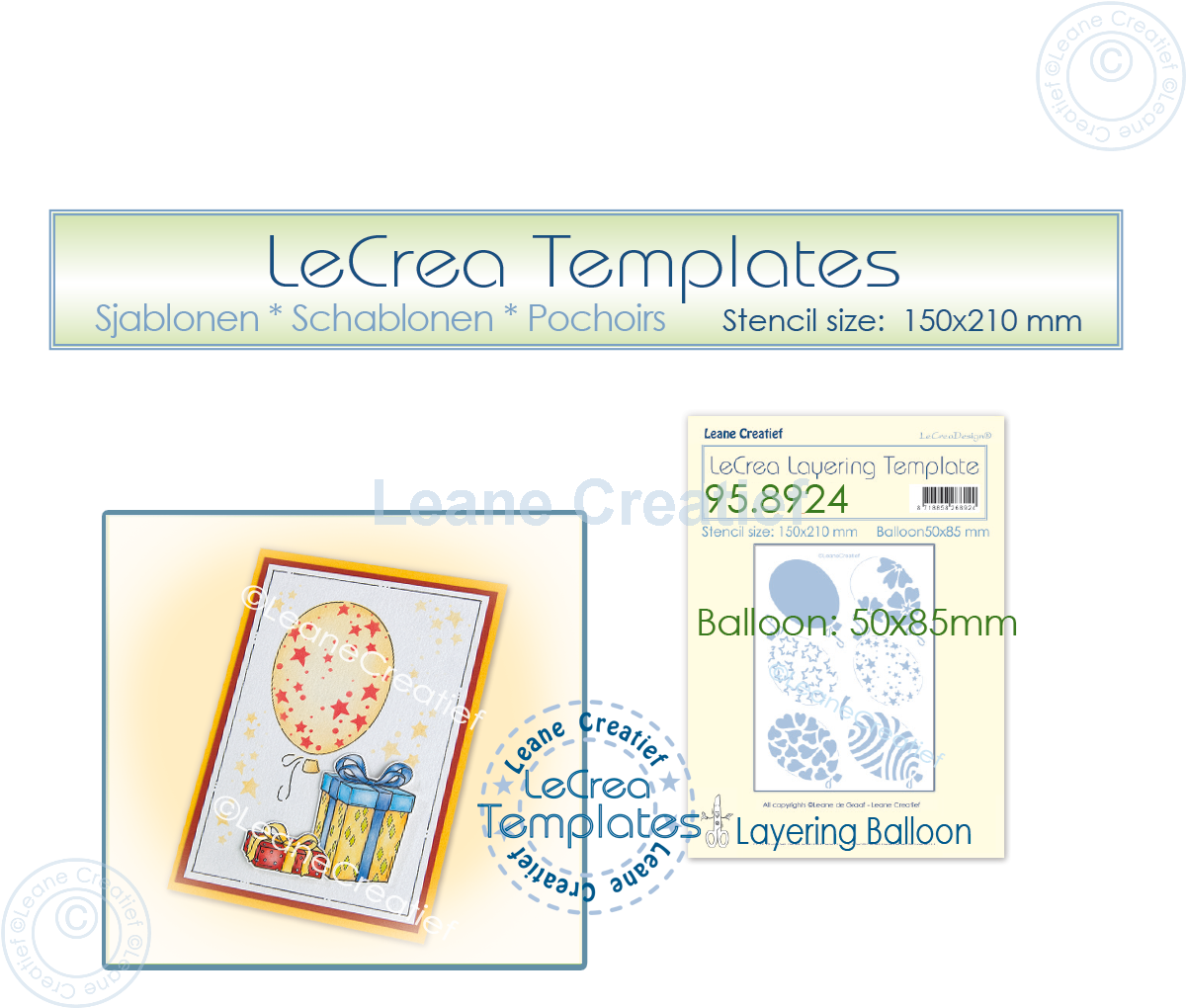 95.8924 Maska - Leane Creatief - Szablon warstwowy balon