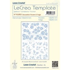 95.8931  Maska - Leane Creatief - Szablon kwatki i listki