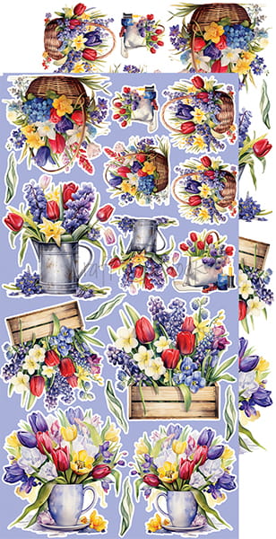 CC-C64-TL-11 TULIP LOVE - zestaw DODATKÓW - FLOWERS