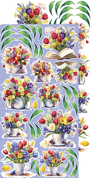 CC-C64-TL-11 TULIP LOVE - zestaw DODATKÓW - FLOWERS
