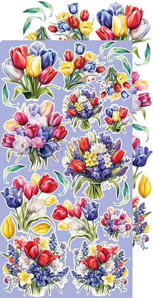 CC-C64-TL-11 TULIP LOVE - zestaw DODATKÓW - FLOWERS