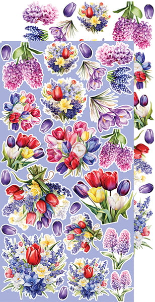 CC-C64-TL-11 TULIP LOVE - zestaw DODATKÓW - FLOWERS