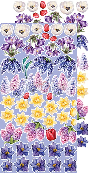 CC-C64-TL-11 TULIP LOVE - zestaw DODATKÓW - FLOWERS