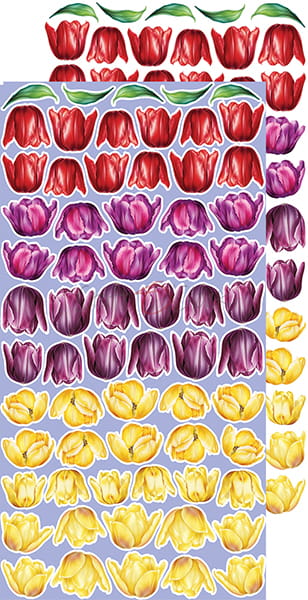 CC-C64-TL-11 TULIP LOVE - zestaw DODATKÓW - FLOWERS