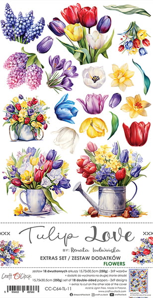 CC-C64-TL-11 TULIP LOVE - zestaw DODATKÓW - FLOWERS