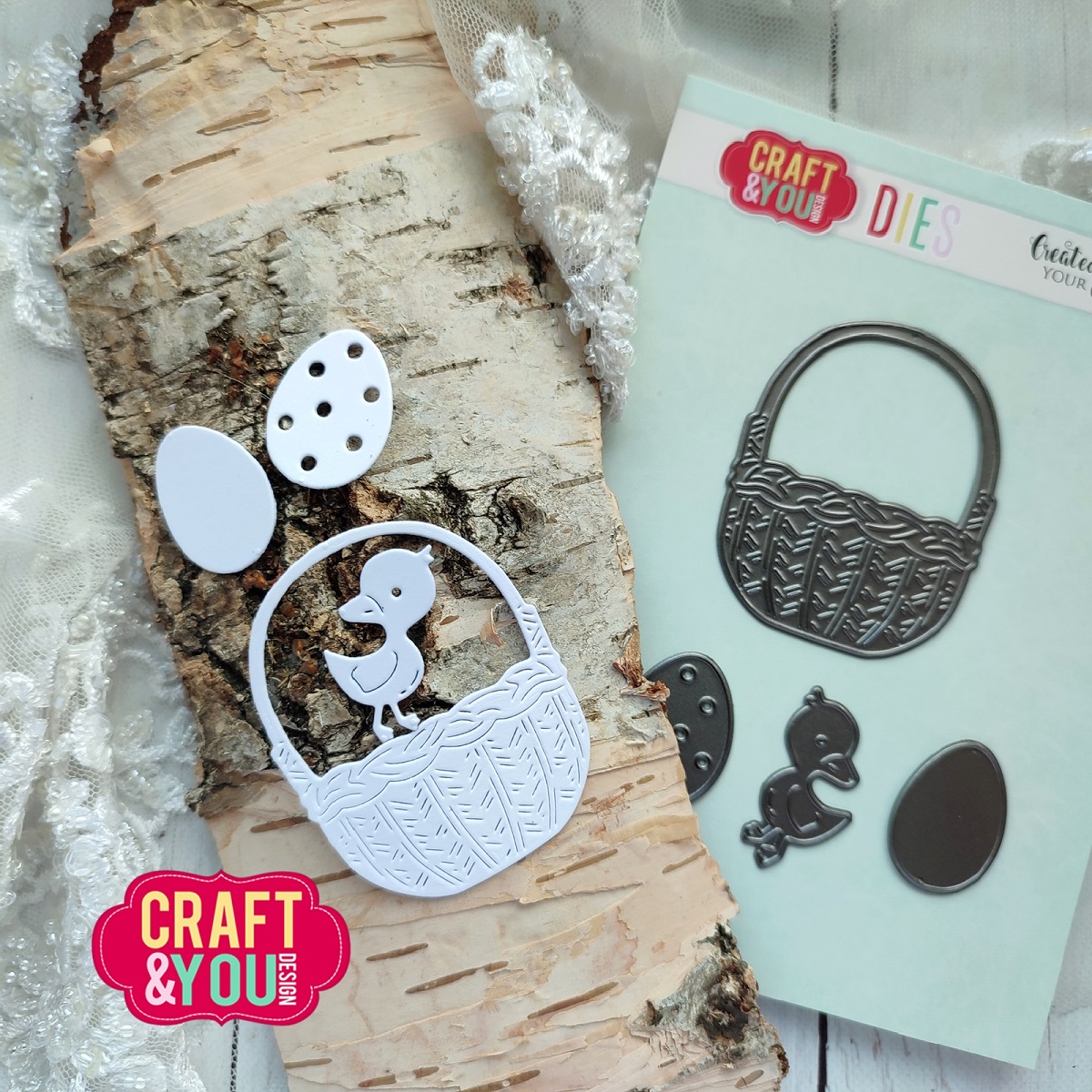 CW270 Wykrojnik/Die- Easter Basket/Koszyczek Wielkanocny - Craft & You Design