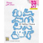 SD187  Nellie's Choice • Shape Dies Continue Collection of Hares 2 - zajączki 2