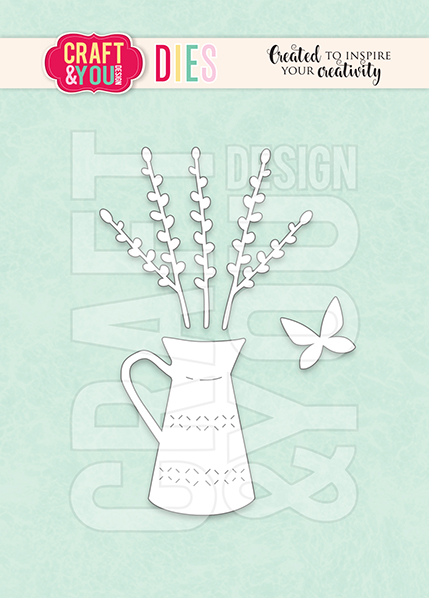 CW272 Wykrojnik/Die-Spring jug/Wiosenny dzbanek- Craft & You Design