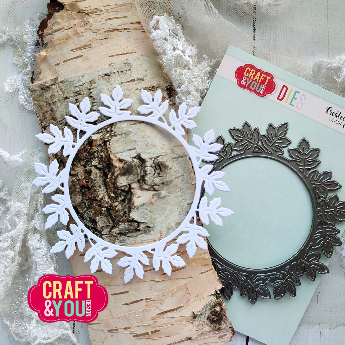 CW273 Wykrojnik/Die-Grapevine Wreath/Wianek z winorośli- Craft & You Design