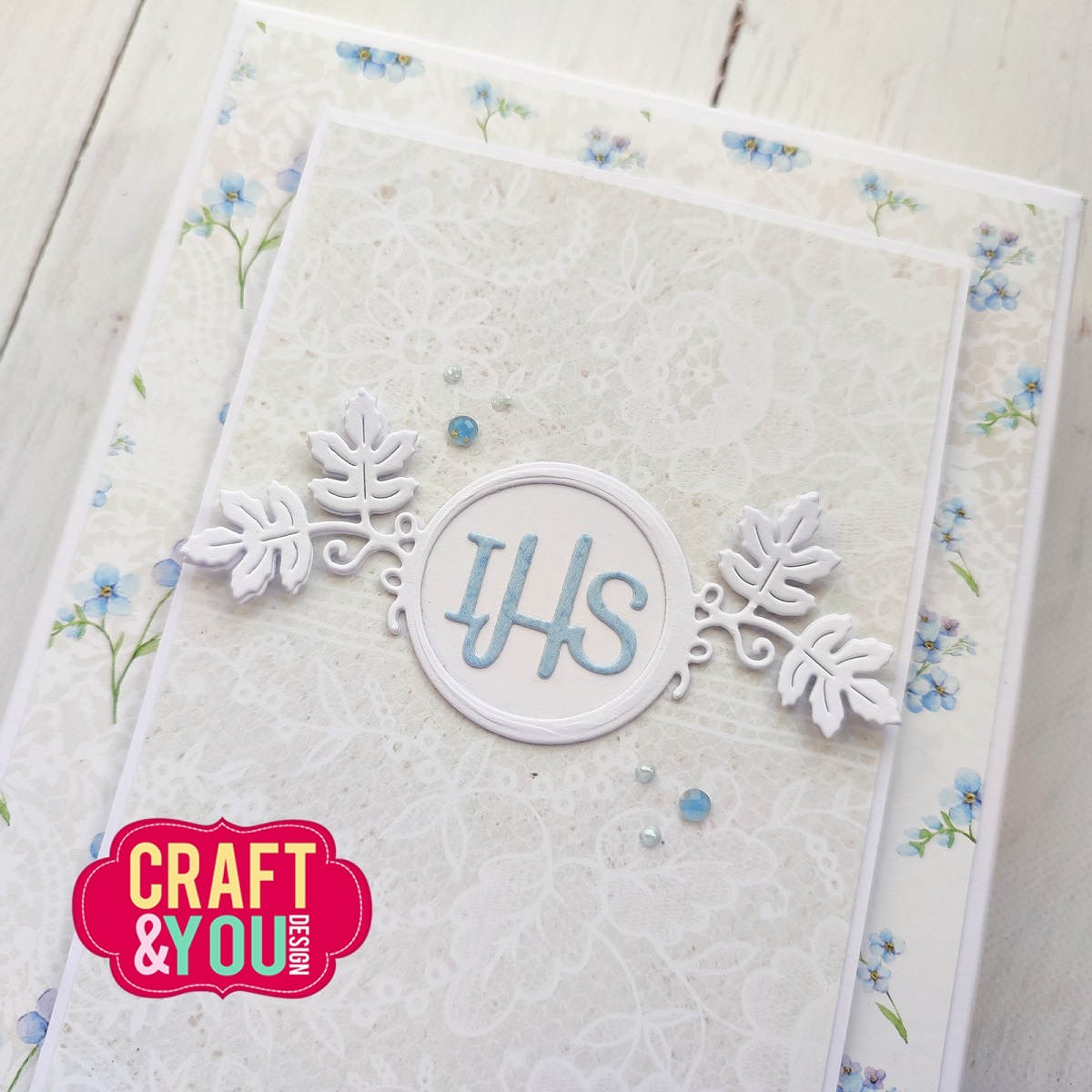 CW276 Wykrojnik/Die-IHS and vine branches/IHS z gałązkami winorośli- Craft & You Design