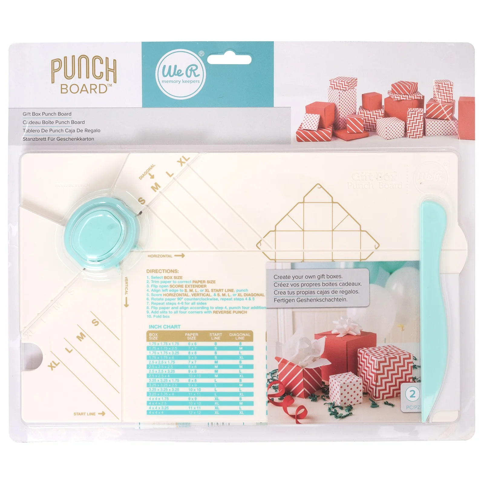 71334-0 Tablica manualna - Punch Board Gift Box-Pudełko na Prezent Kostka