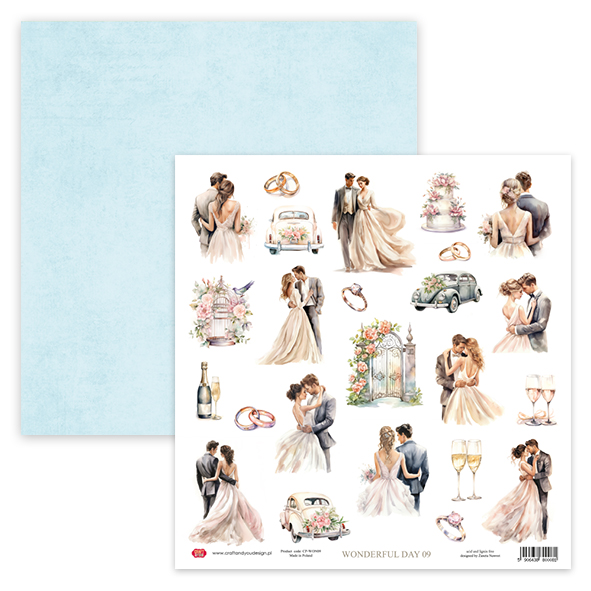 CSET-WON30-8 Kreatywny duży zestaw/Big Creative Set Wonderful Day 30,5x30,5cm Craft & You Design - 8 arkuszy