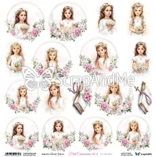 FCG-03 First Communion Girl 3- Arkusz Do Wycinania - ScrapAndMe