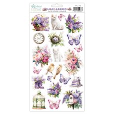 MT-LIL-12 LILAC GARDEN  - MINTAY PAPERS - Naklejki - elementy  - 15,2 x 20,3 cm 