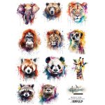 AA-HT-RP-ANIMALS-01   Alchemy of Art Papier ryżowy HAPPY TIME Animals/ Rice paper - arkusz A4