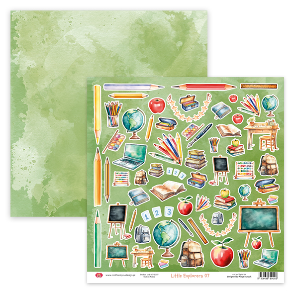 CSET-LE30-8 Kreatywny duży zestaw/Big Creative Set Little Explorers 30,5x30,5cm Craft & You Design - 8 arkuszy