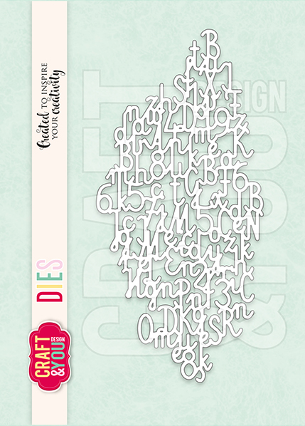 CW290 Wykrojnik /Die - Letters Background / tło literki - Craft&You Design