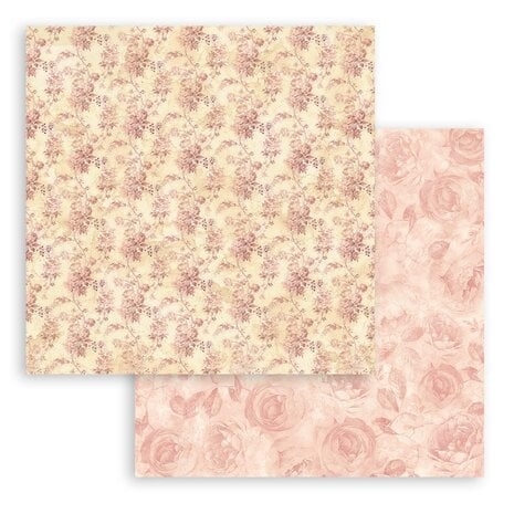 SBBS107 Zestaw papierów 20,3x20,3 Stamperia Shabby Rose 8x8 Inch Paper Pack