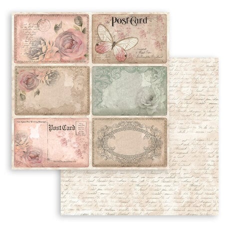 SBBS107 Zestaw papierów 20,3x20,3 Stamperia Shabby Rose 8x8 Inch Paper Pack
