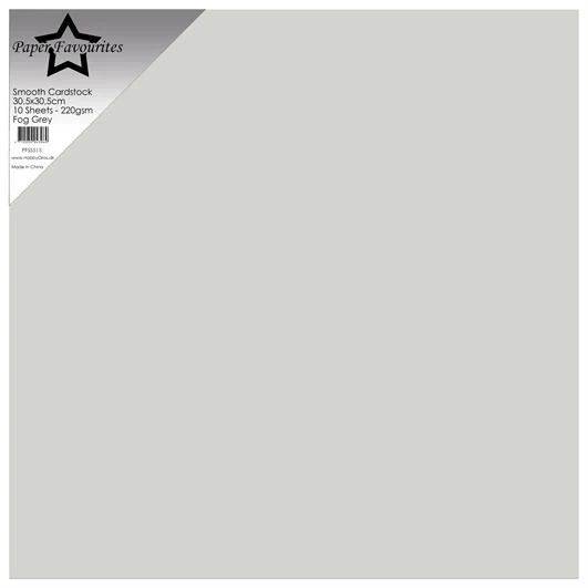 PFSS515 Papier jednokolorowy, gładki karton 30,5x30,5cm - Fog Grey - 1szt.