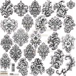 NSL-01 Naklejki papierowe Scraplove - ORNAMENTS 1