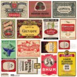 NSL-15 Naklejki papierowe Scraplove - VINTAGE LABEL 6