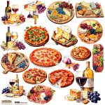 NSL-34 Naklejki papierowe Scraplove - FOOD 1