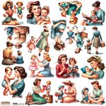 NSL-41 Naklejki papierowe Scraplove - MAMA 4