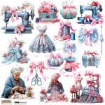 NSL-53 Naklejki papierowe Scraplove -SEWING 2