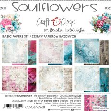CC-C67-SS-08 SOULFLOWERS - zestaw papierów BAZOWYCH  20,3x20,3cm 