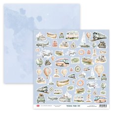 CP-TRT09 Travel Time 09 Elementy do wycinania Papier dwustronny 30,5x30,5cm - Craft & You Design 