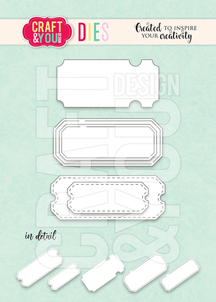 CW295 Wykrojnik /Die -3 Tickets Set/ Bilety - Craft&You Design